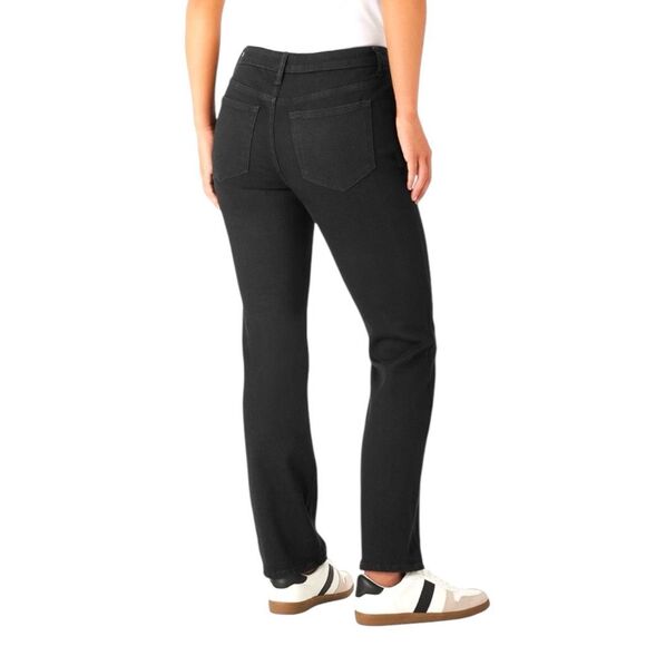 Member's Mark Women's Straight Jeans - Black Wash - Size 8 - Picture 3 of 13